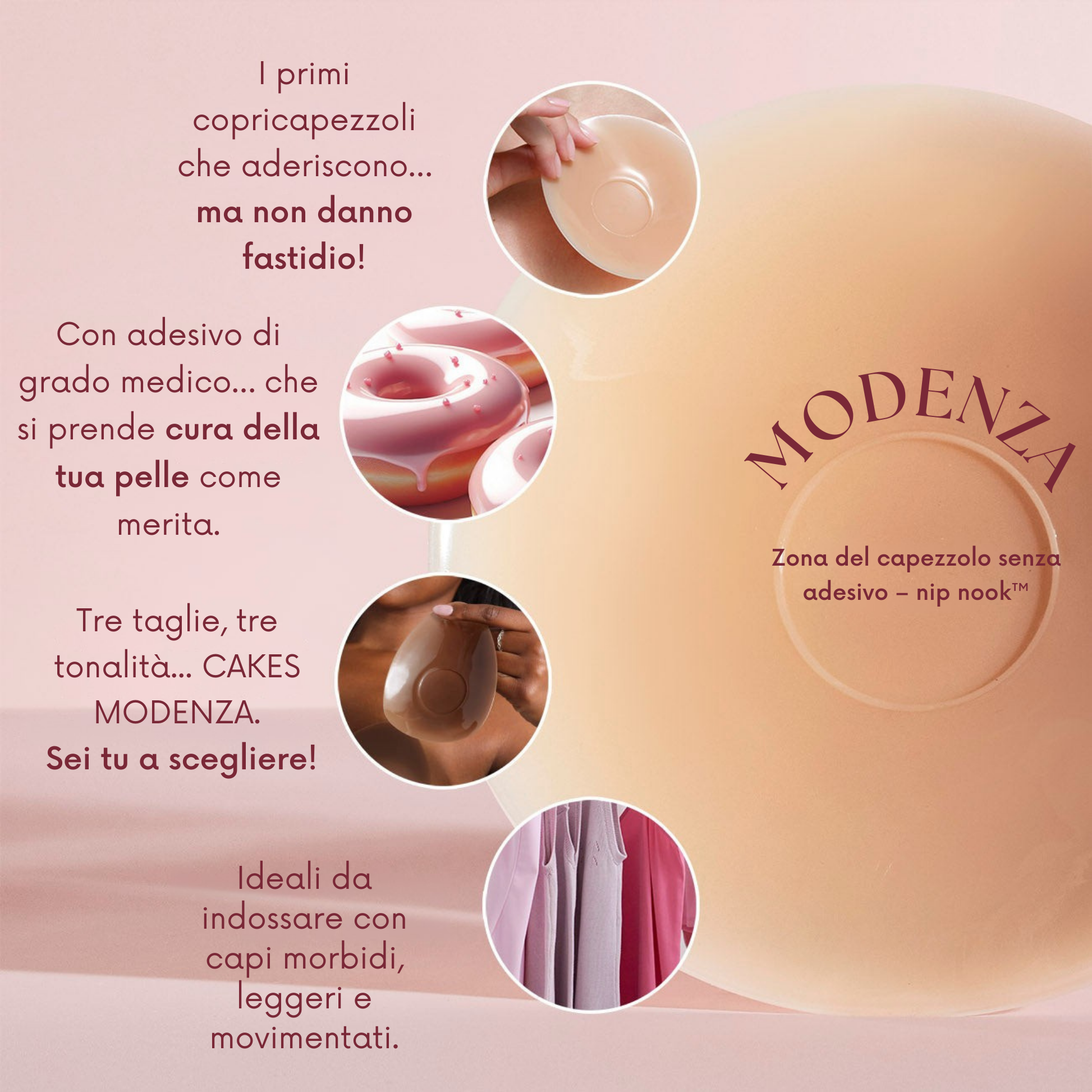 sticky CAKES circles™ - Reggiseno invisibile - Adesivo naturale