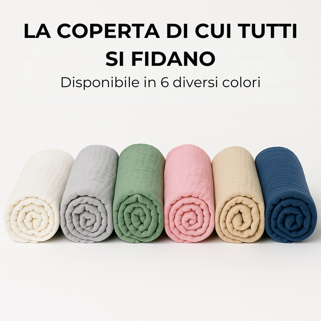 Coperta in Mussola MODENZA™ – Ho dormito profondamente, ho dormito profondamente