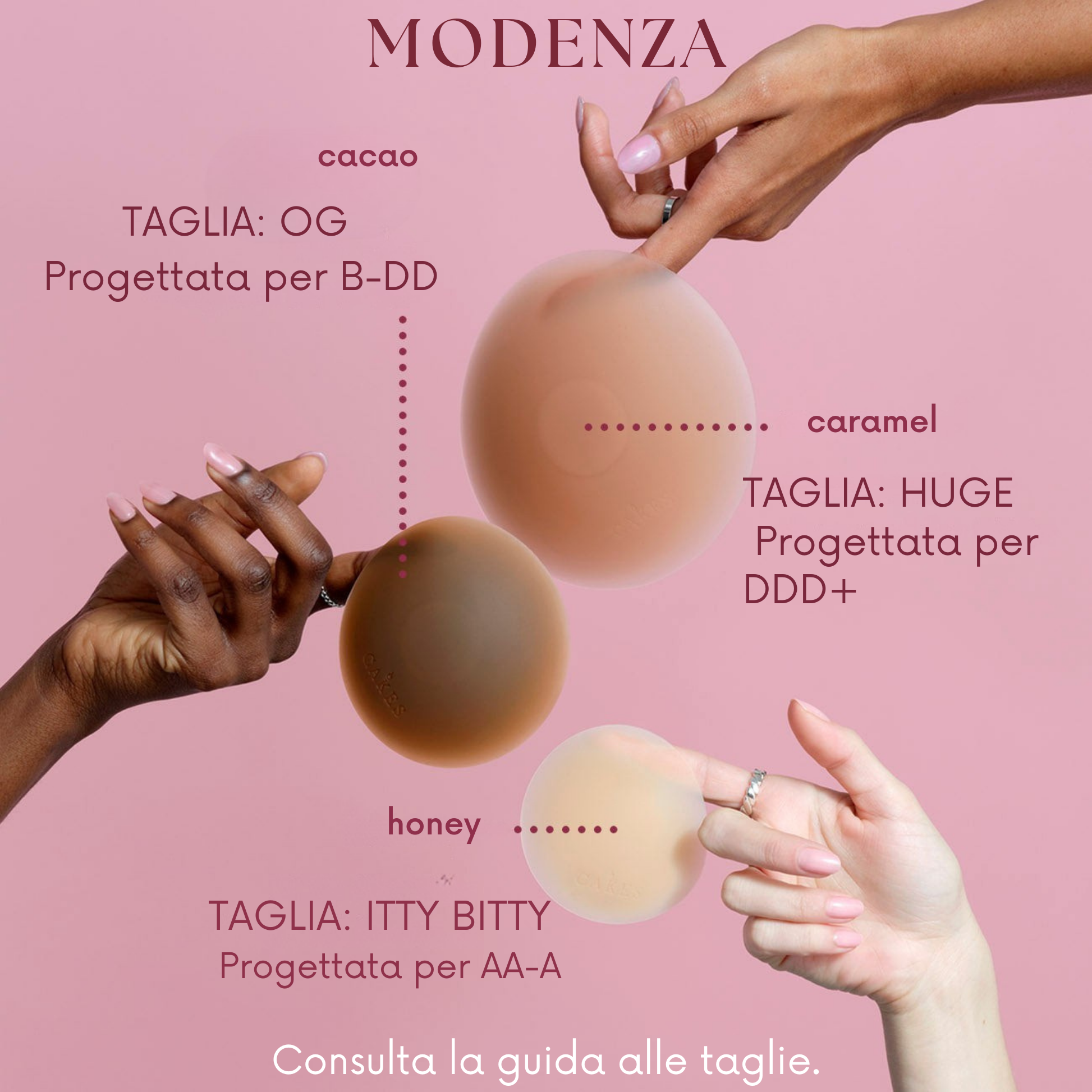 sticky CAKES circles™ - Reggiseno invisibile - Adesivo naturale