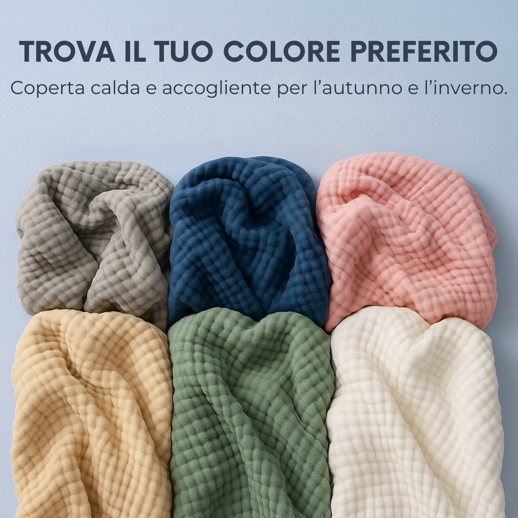Coperta in Mussola MODENZA™ – Ho dormito profondamente, ho dormito profondamente