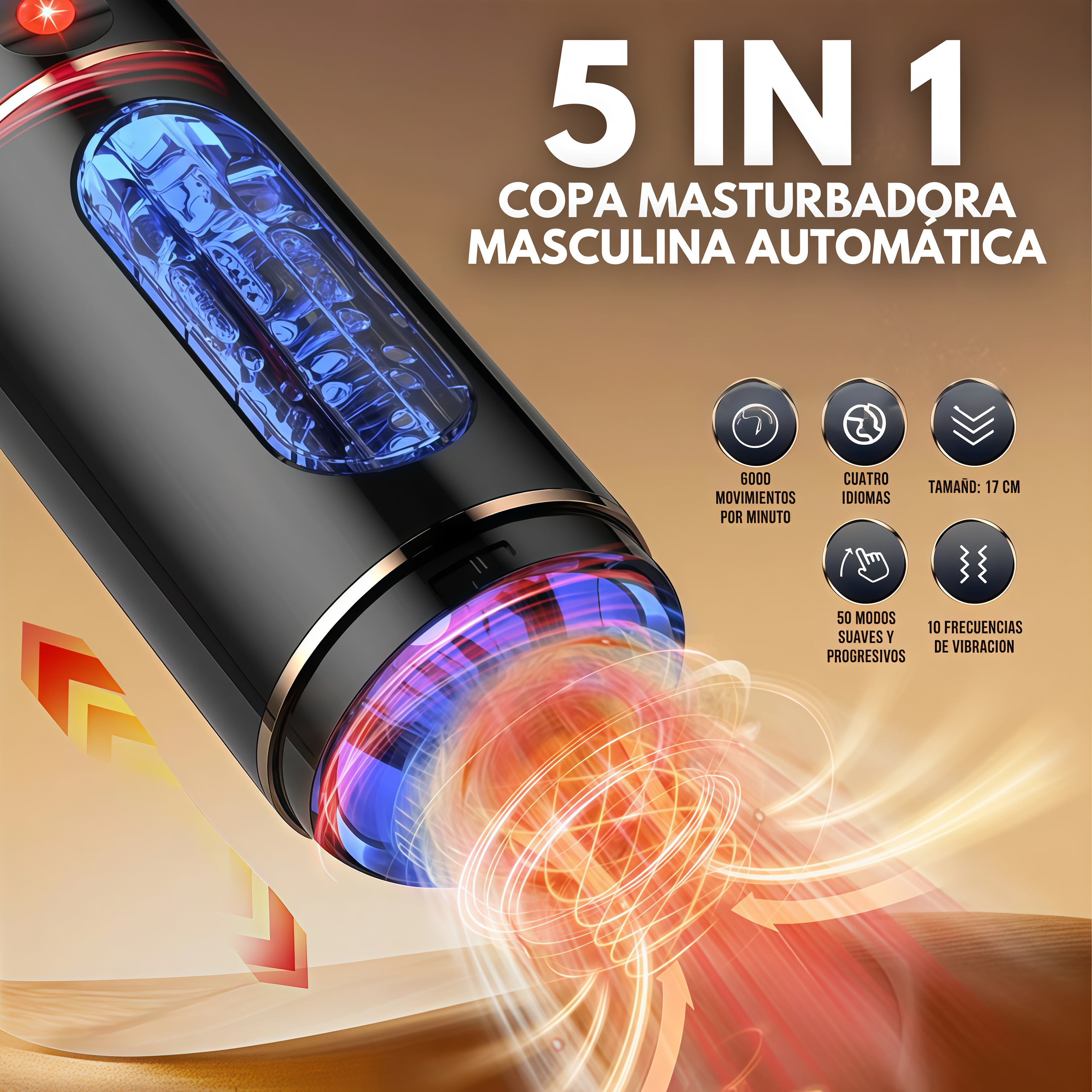 MODENZA™ DeepThrust | Masturbador masculino con control por voz