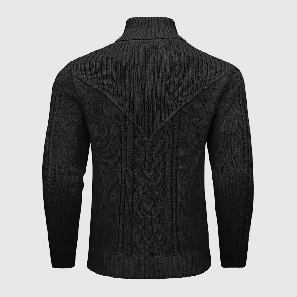 Alessandro Veneti Tailored Stand-Collar Pullover