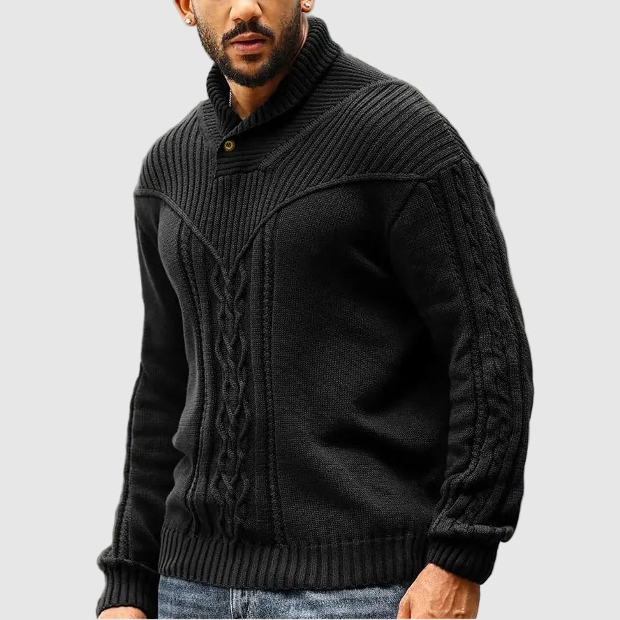 Alessandro Veneti Tailored Stand-Collar Pullover