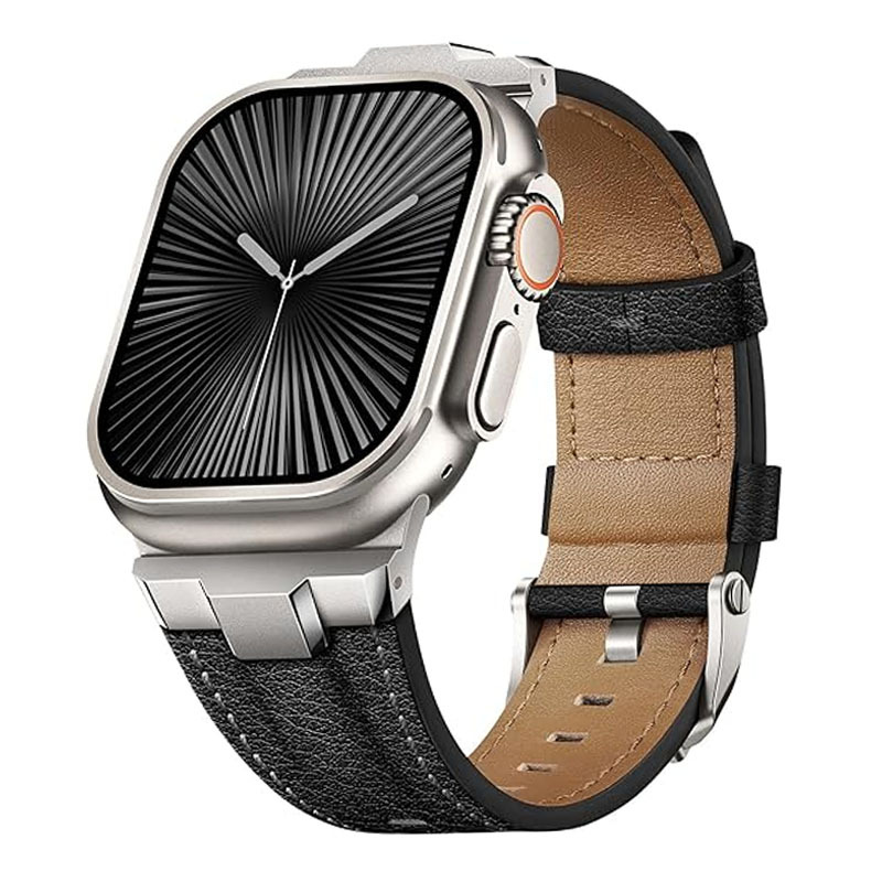 TitaniumTouch Leather Apple Watch Band