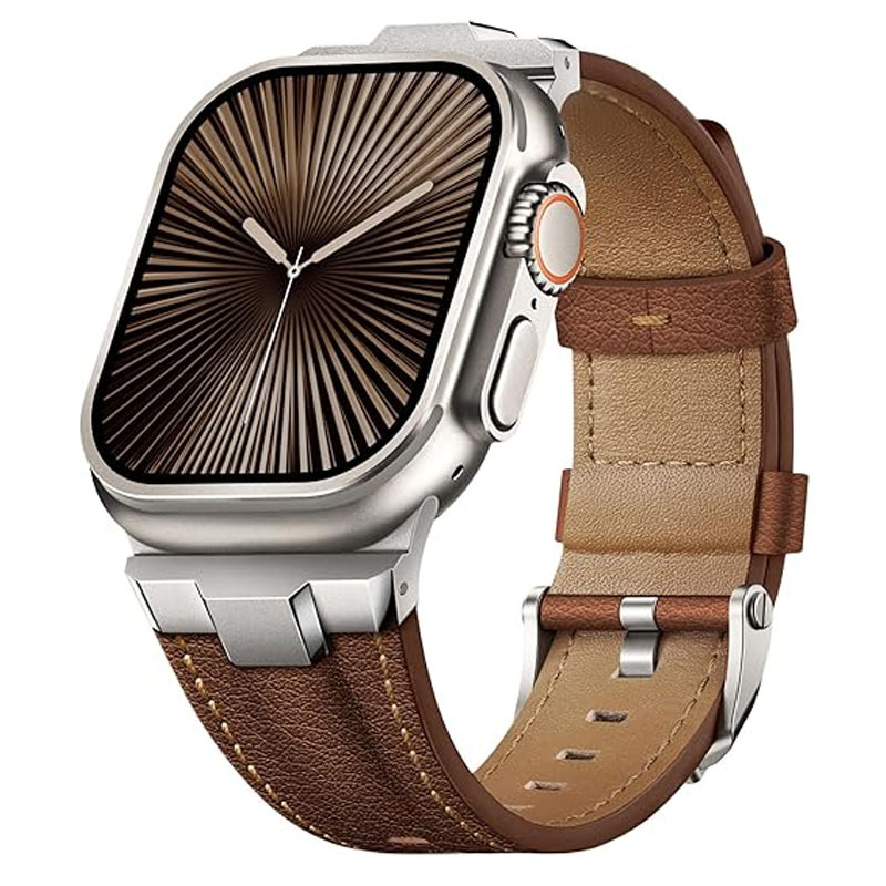 TitaniumTouch Leather Apple Watch Band