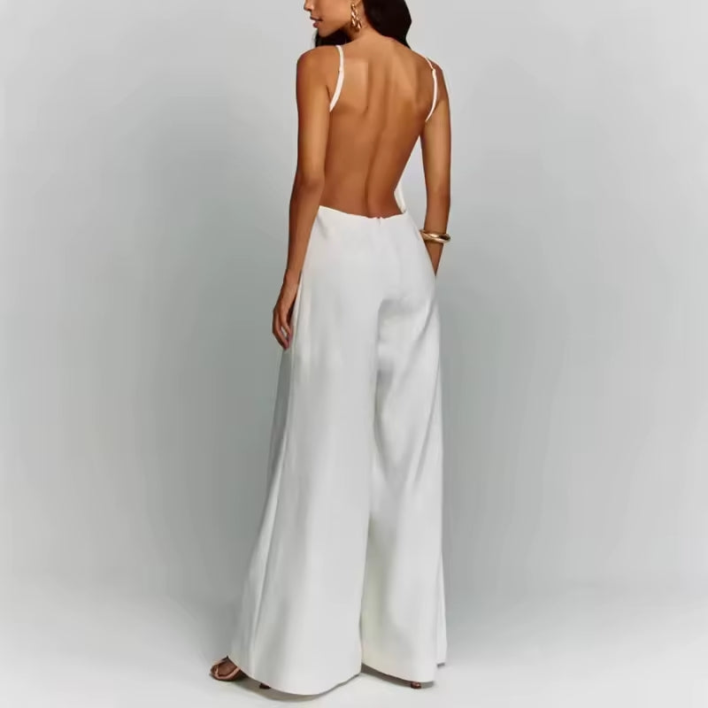 Tuta marrone con scollo all'americana Radiant