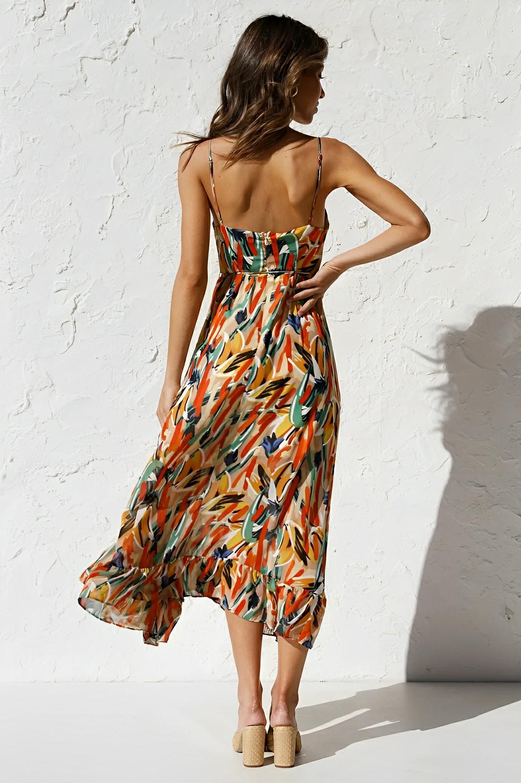 Nerina | Abito lungo Painted Breeze